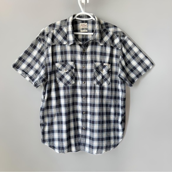 Lucky Brand Other - Lucky Brand  Plaid Guaranteed Fit Western Short Sleeve Shirt